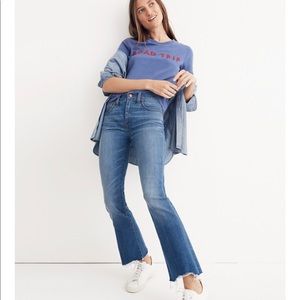 Madewell Cali Denim Bootcut chewed hem edition